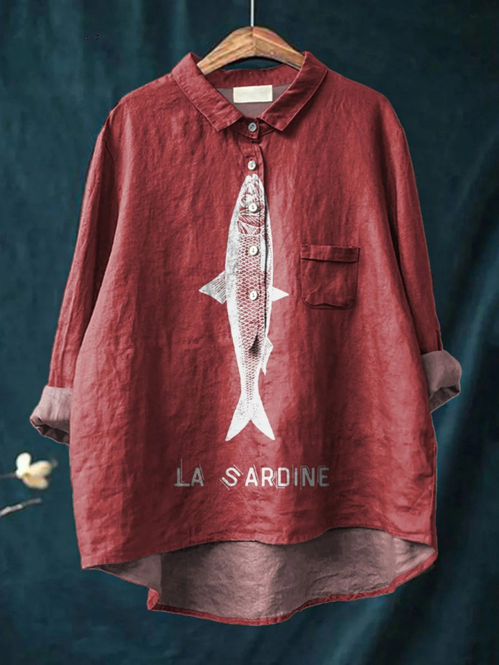 Sophie - Chemise Légère Élégante - Rouge