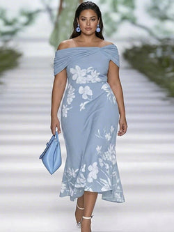 Frédérique - Robe Élégante Imprimé Floral - Vert
