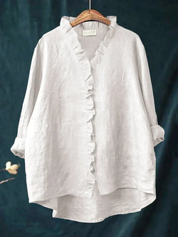 Lily - Blouse Légère Avec Volants - Blanc